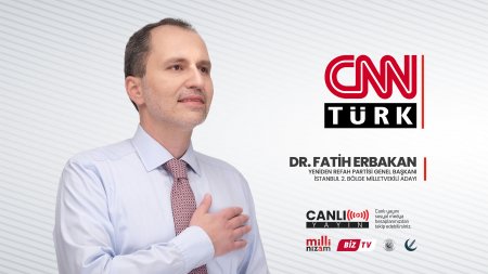 Genel Başkanımız Dr. Fatih Erbakan CNN TÜRK TV canlı yayın konuğu.