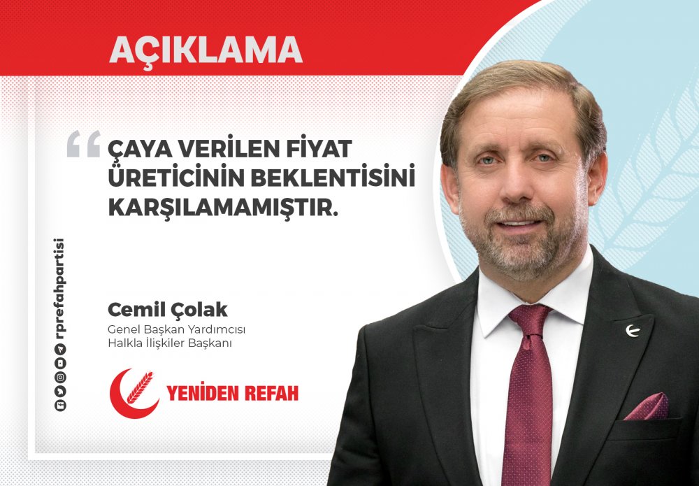 Çaya Verilen Fiyat Üreticinin Beklentisini Karşılamamıştır