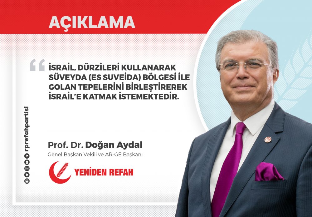 İsrail, Dürzileri Kullanarak Süveyda (Es Suveida) Bölgesi ile Golan Tepelerini Birleştirerek İsrail’e Katmak İstemektedir.