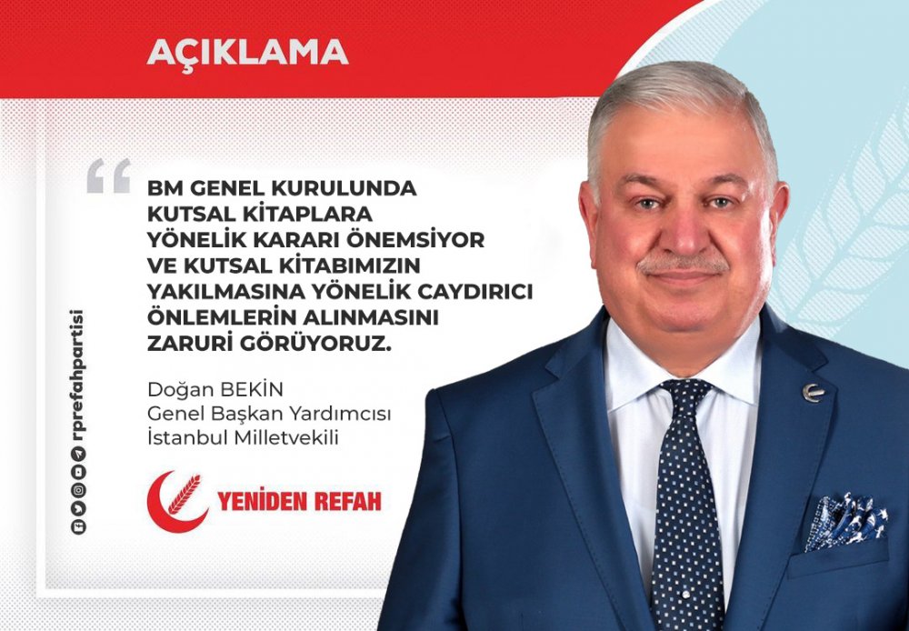 Kutsal Kitabımızın Yakılmasına Yönelik Caydırıcı Önlemler Alınmalıdır!