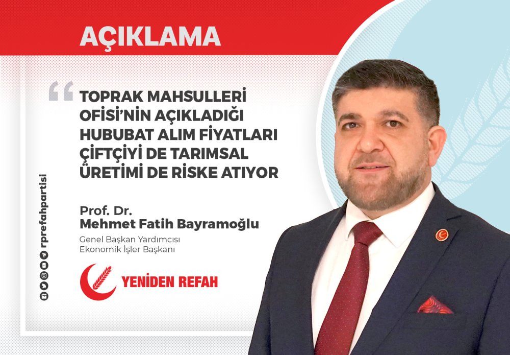 Toprak Mahsulleri Ofisi’nin açıkladığı hububat alım fiyatları çiftçiyi de tarımsal üretimi de riske atıyor.